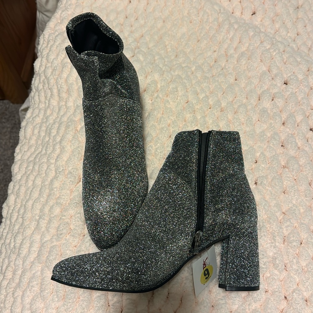 sparkly high heel boots